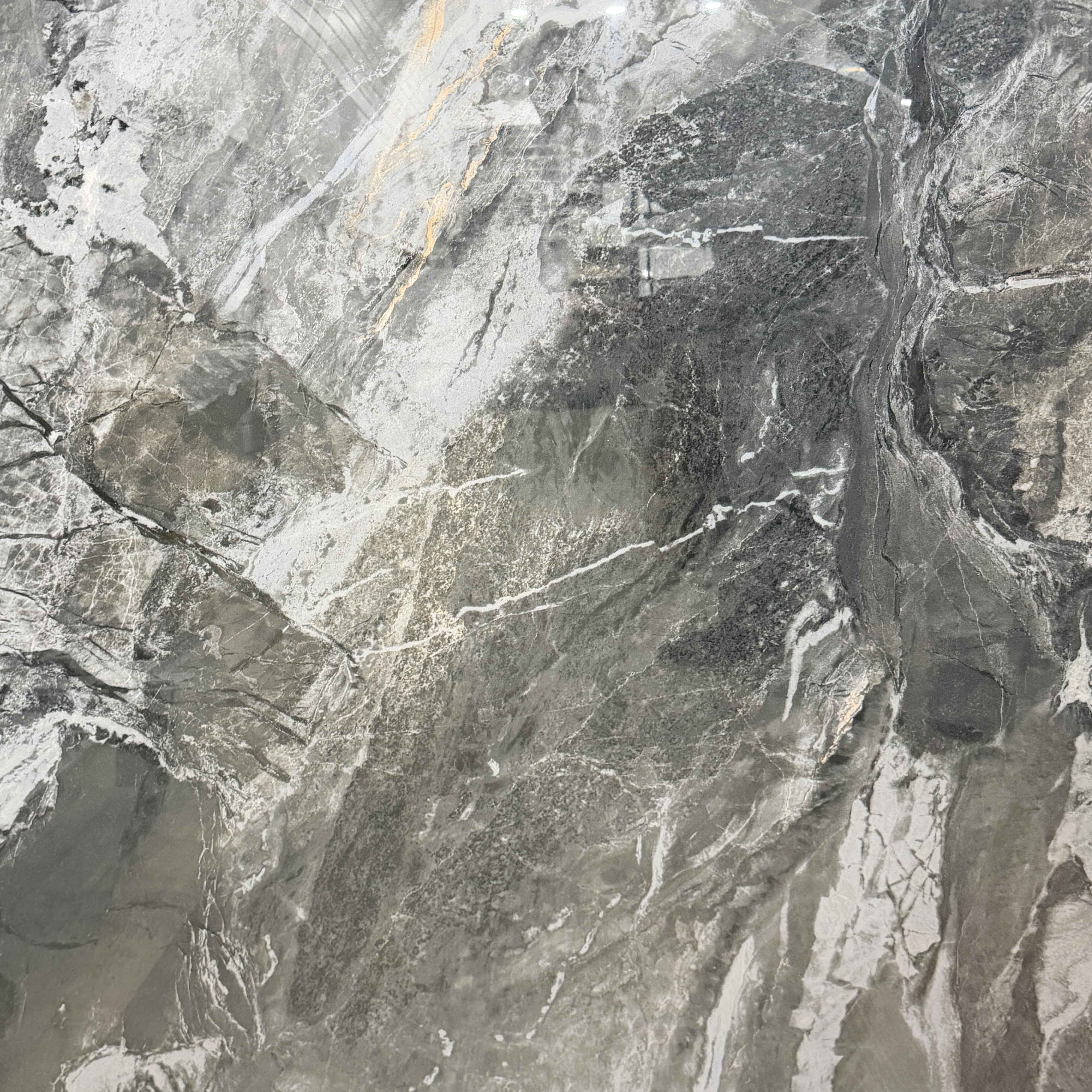 Grey Marble Glossy Porcelain Tile 750x1500mm