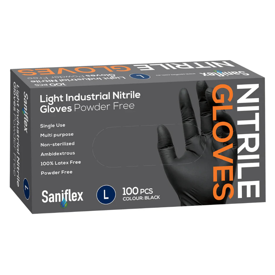Black Nitrile Disposable Gloves 100 Pack