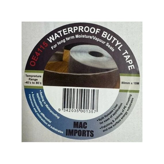 SBT Butyl Sealing Tape 80mm Grey