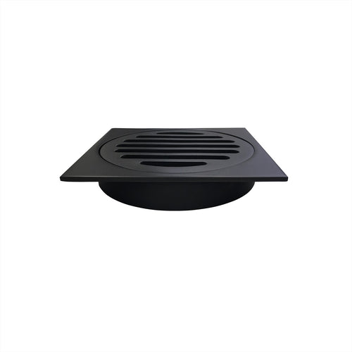 Gripmax 110x110mm Matt Black Shower Grate