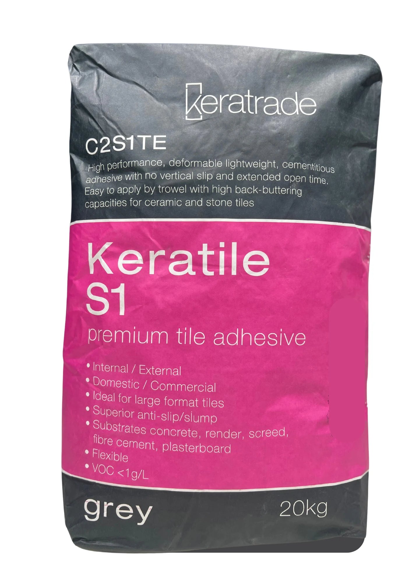 Mapei Keratile C2S1TE Premium Tile Adhesive Grey 20kg