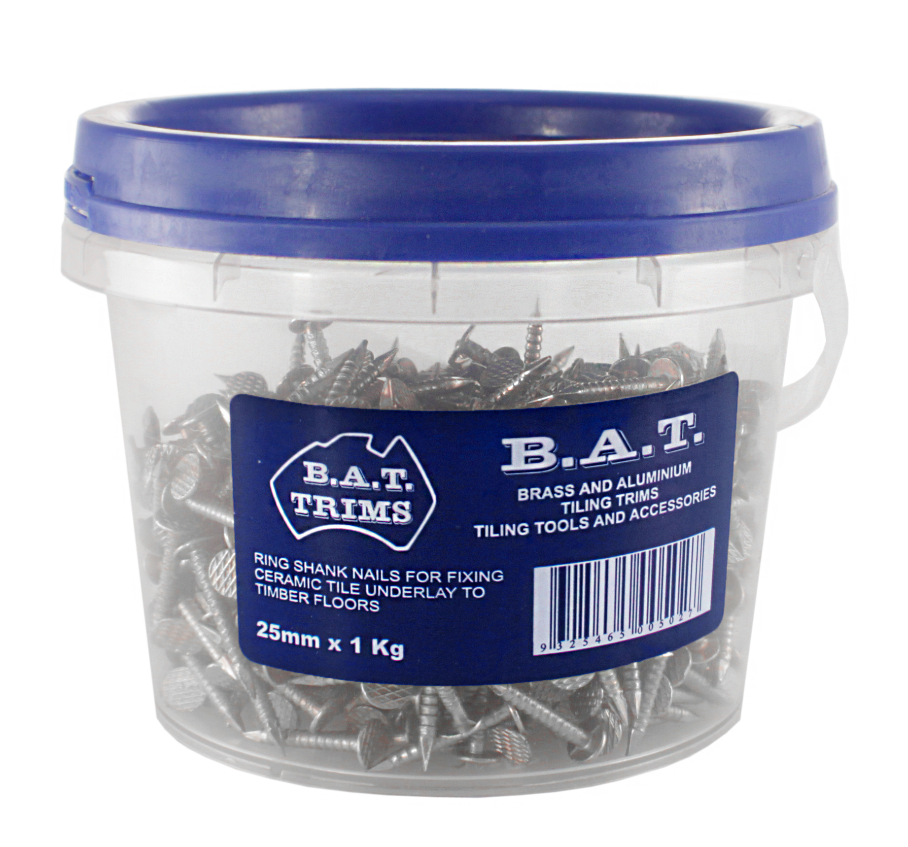Ring Shank Nails 25mm - 1kg Bucket