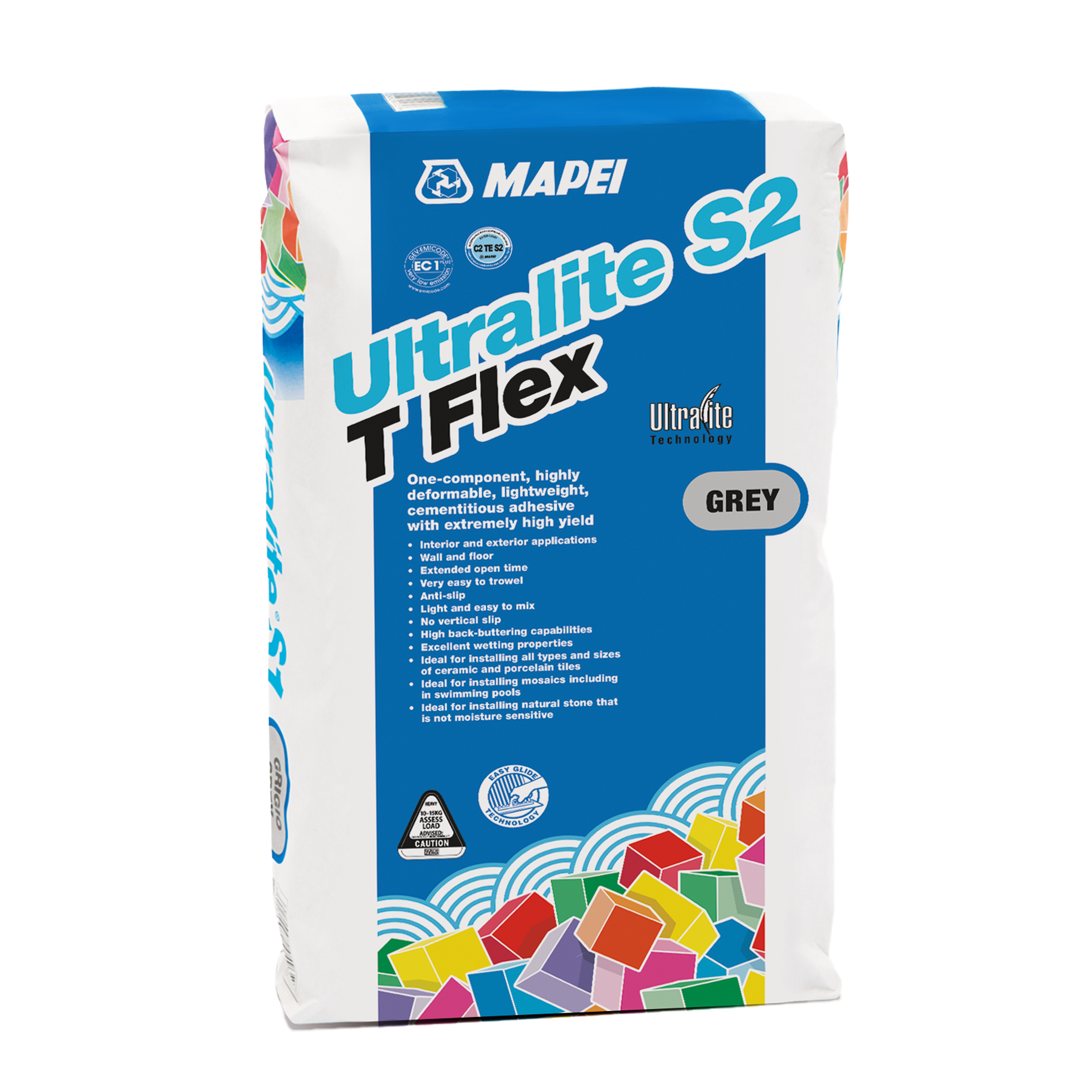 Mapei Ultralite S2 T-Flex Tile Adhesive Grey 13.5kg
